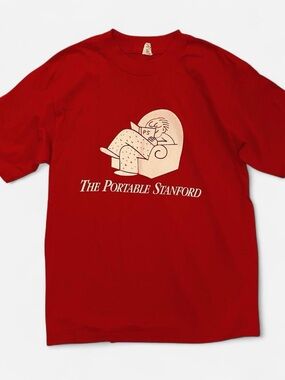 vintage 90s red‎ Stanford University tee size large mens graphic retro 80s funny